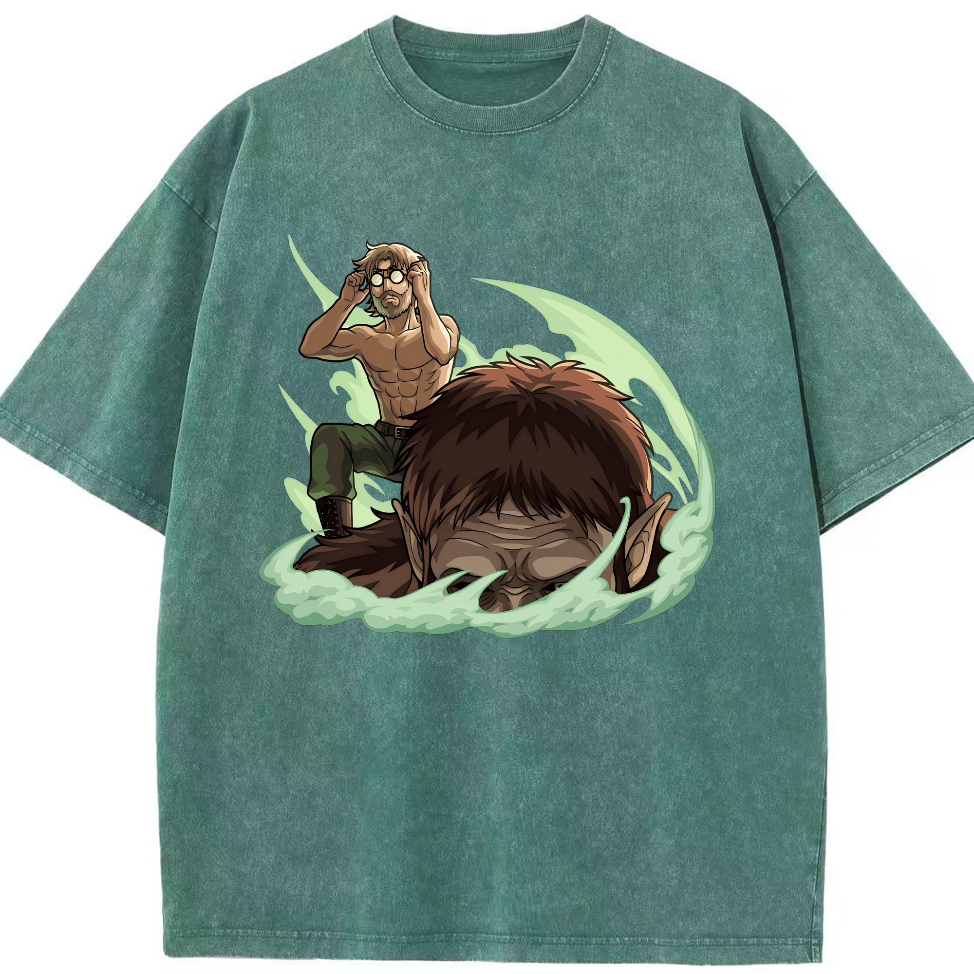 （画像用） 進撃の巨人 Attack on Titan 綿100% ヴィンテージ風 半袖Tシャツ（フロントプリント）